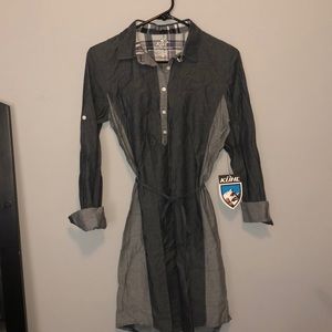 BRAND NEW Kuhl chambray long sleeve dress